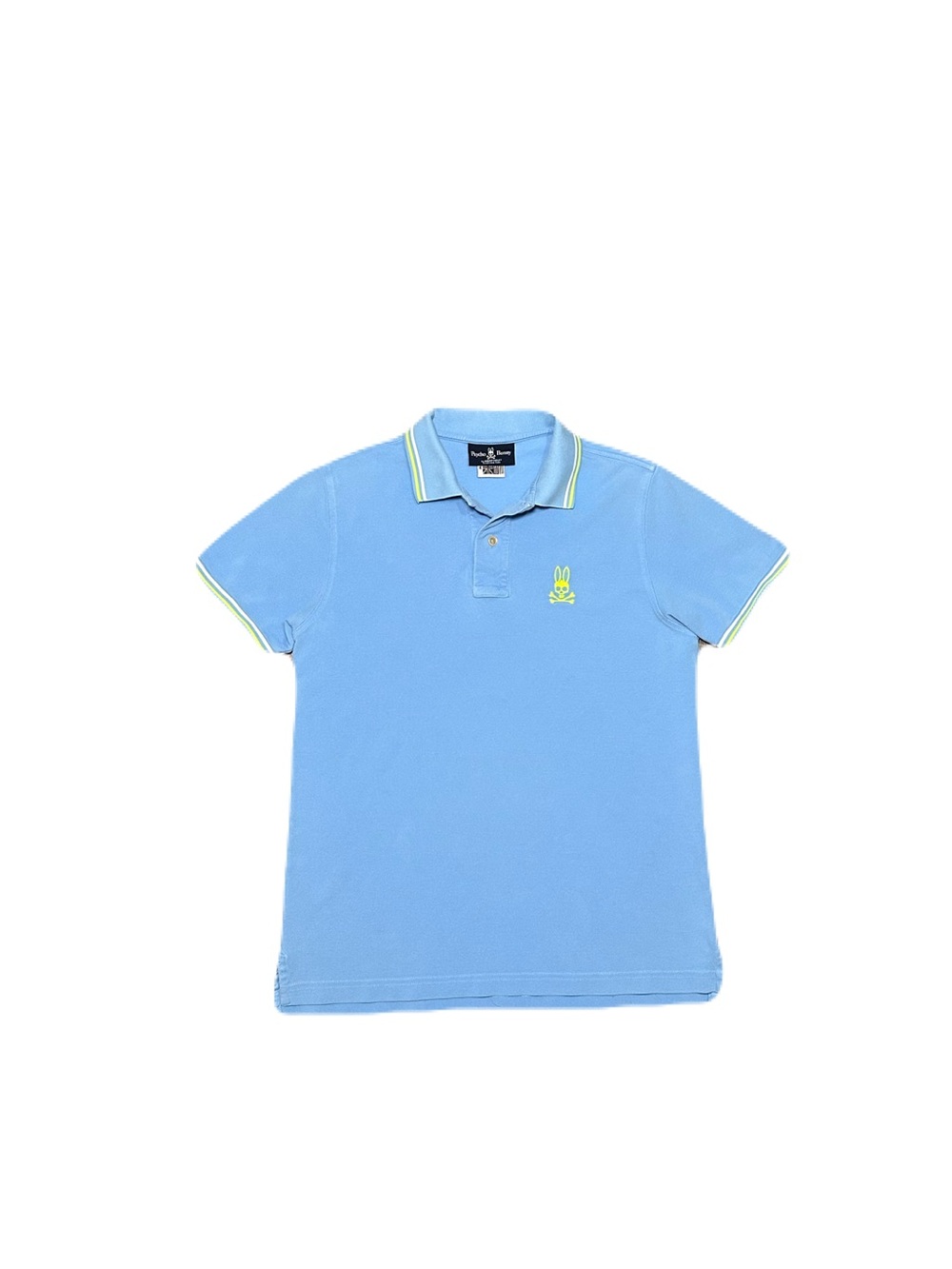 Psycho Bunny Polo Shirt Mens Size 4 Sky Blue Pima Cotton Short Sleeve Logo